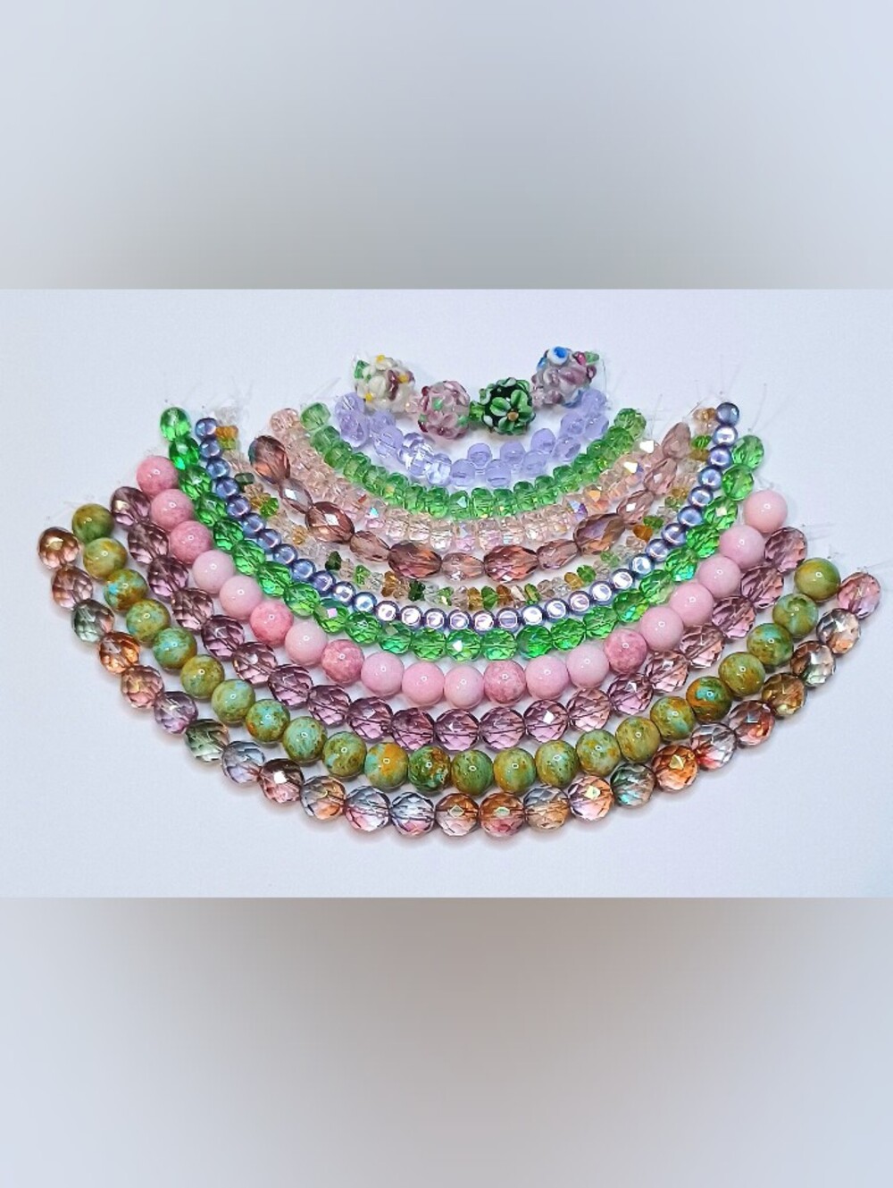 Glass Beads  12-strands jewelry making